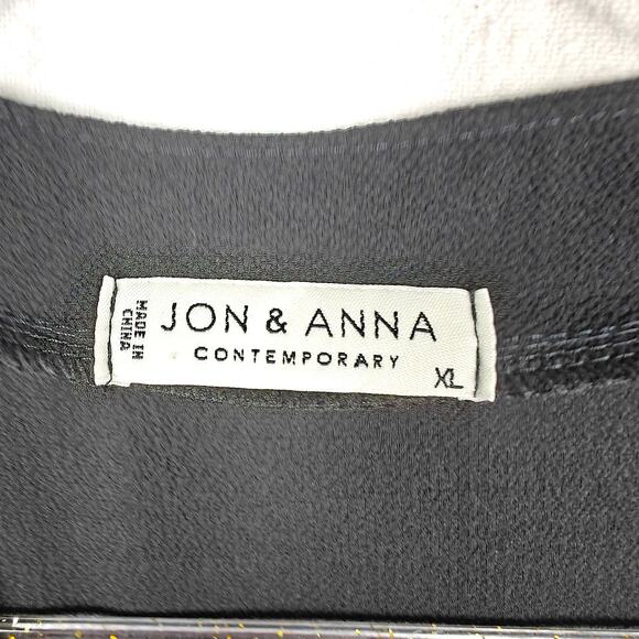 Jon & Anna Black Sleeveless V-Neck Blouse Tank Top Size XL NEW - Picture 5 of 8